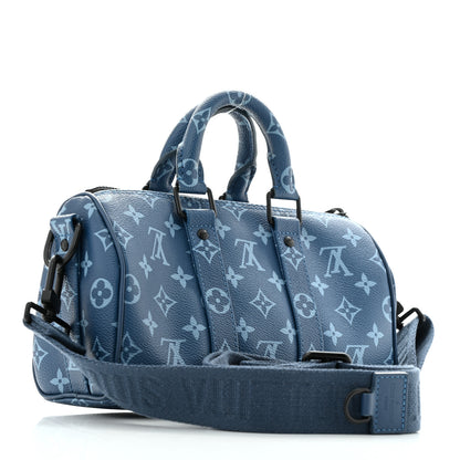 Louis Vuitton Monogram Keepall Bandouliere 25 Atlantic Blue 3 of 12