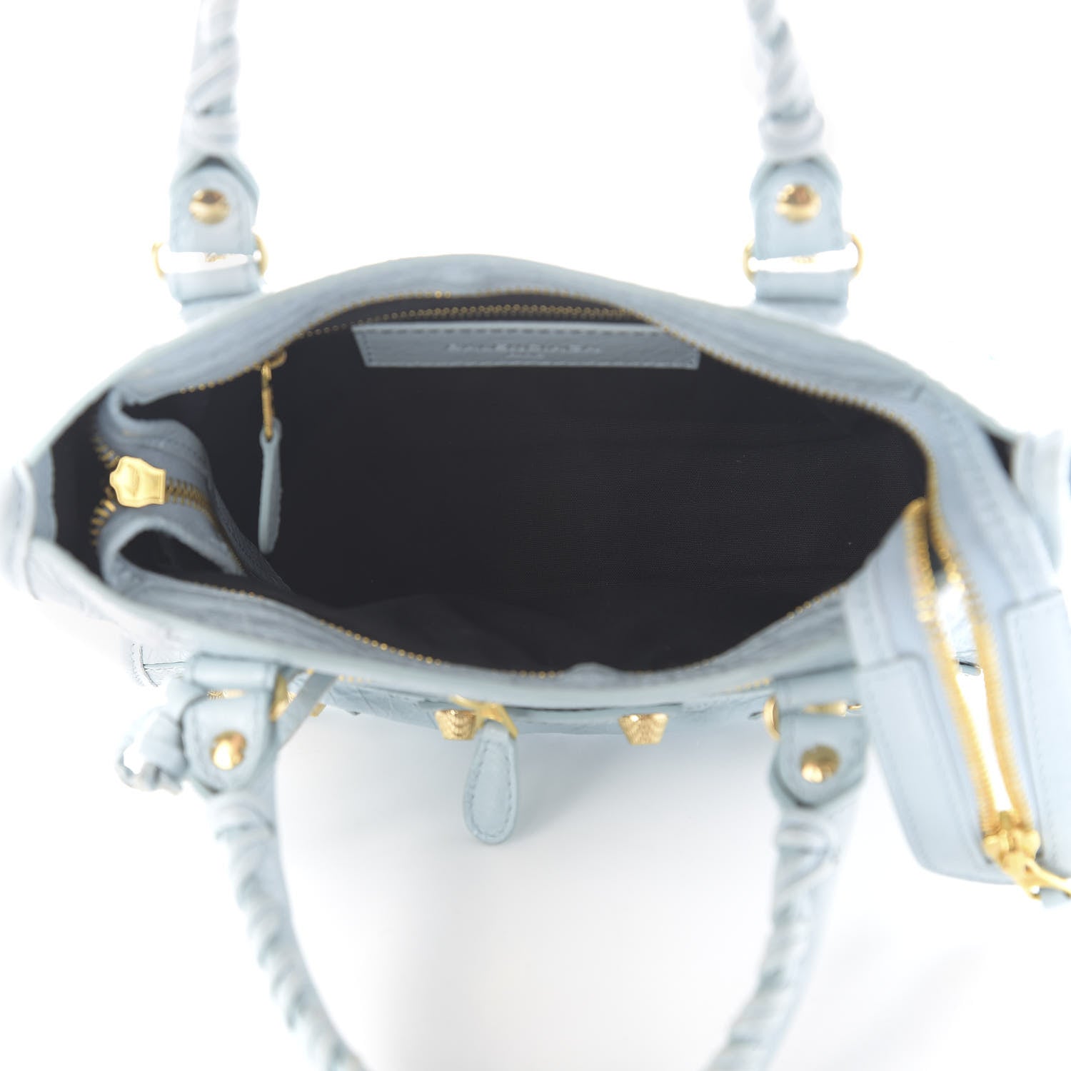 Balenciaga Agneau Giant 12 Gold Hardware Mini City Bleu Dragee 5 of 10