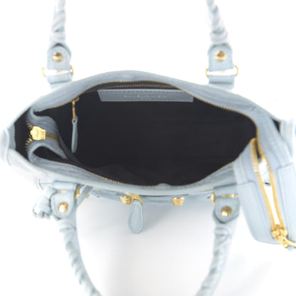 Balenciaga Agneau Giant 12 Gold Hardware Mini City Bleu Dragee 5 of 10