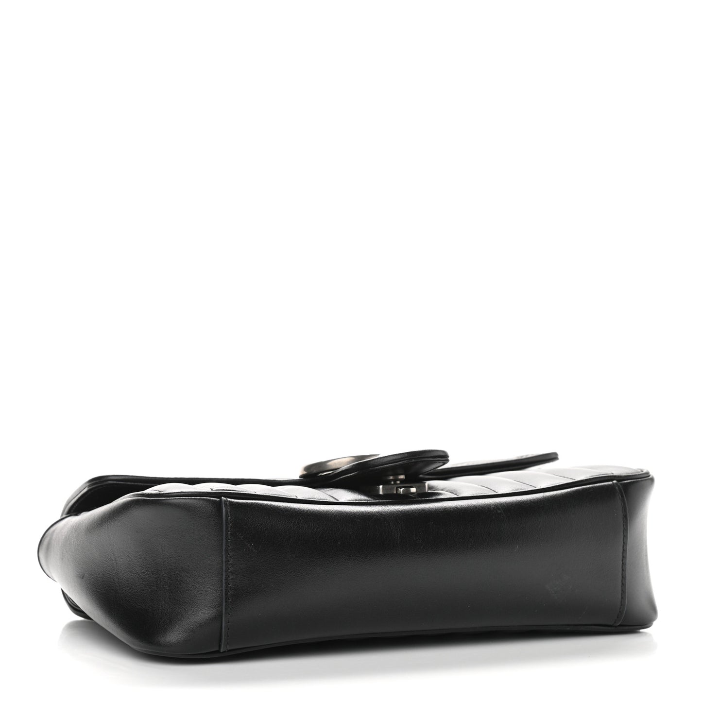Calfskin Matelasse Aria Small GG Marmont Shoulder Bag Black