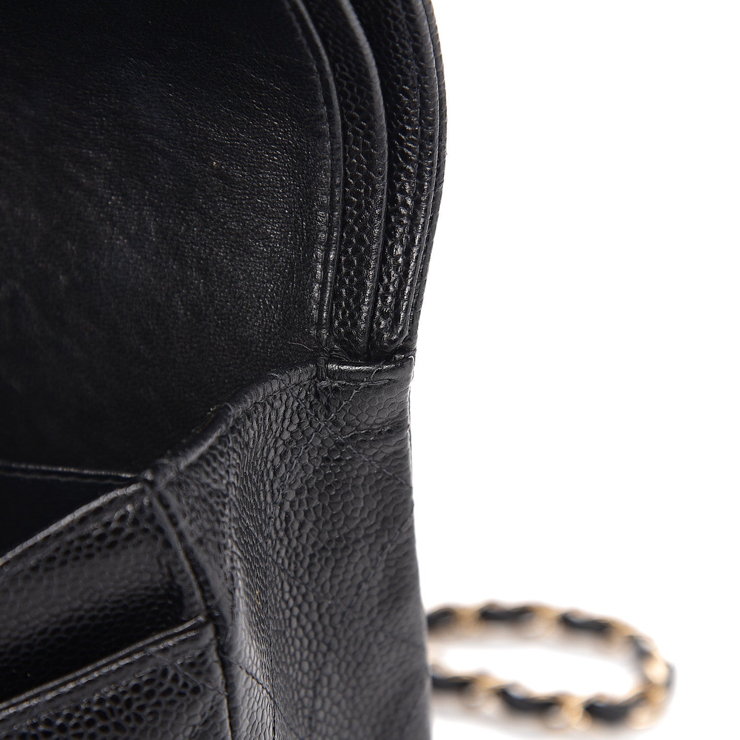 Chanel Caviar Quilted Medium Double Flap Black 10 of 14
