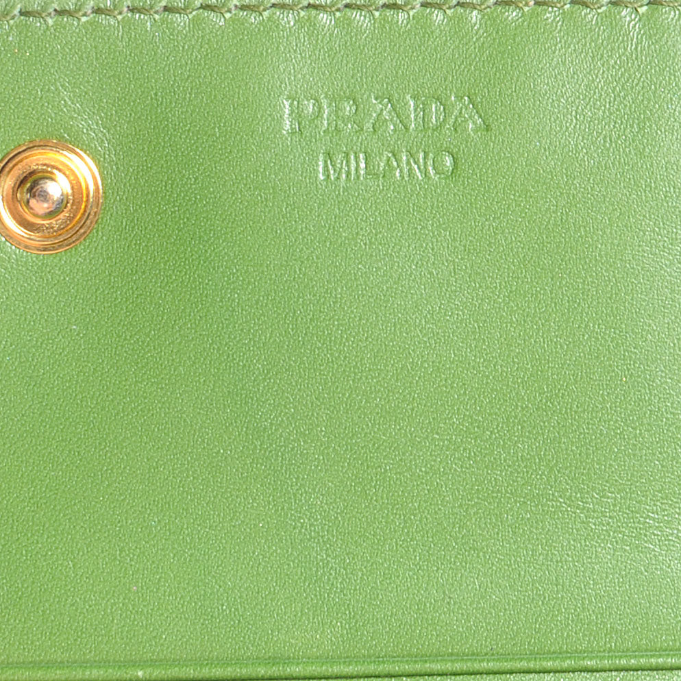 Prada Vernice Continental Wallet Green 6 of 8