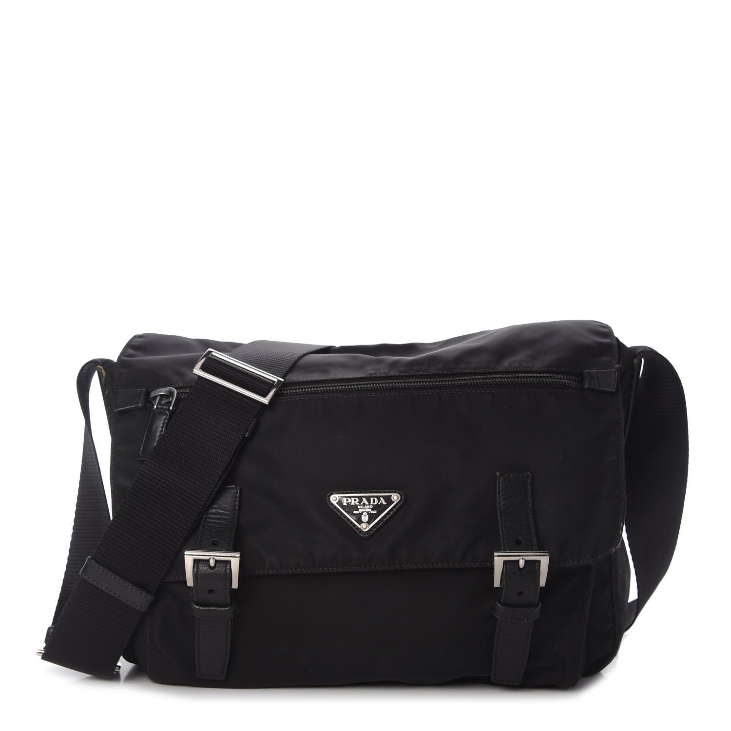 Prada Tessuto Nylon Vela Messenger Bag Black 1 of 14