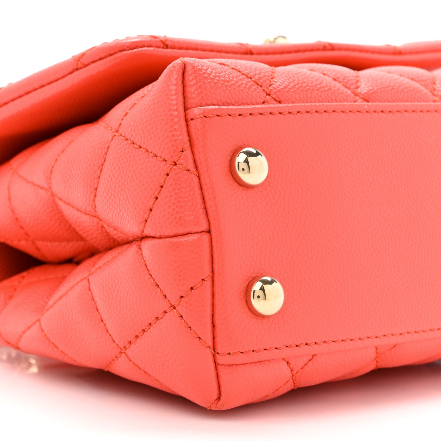 Chanel Caviar Quilted Extra Mini Coco Handle Flap Red 10 of 12