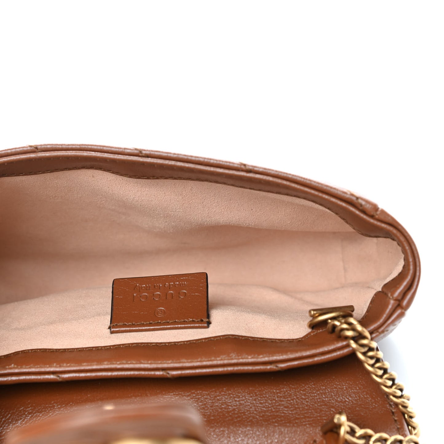 Azalea Calfskin Matelasse Diagonal Super Mini GG Marmont Shoulder Bag Cuir