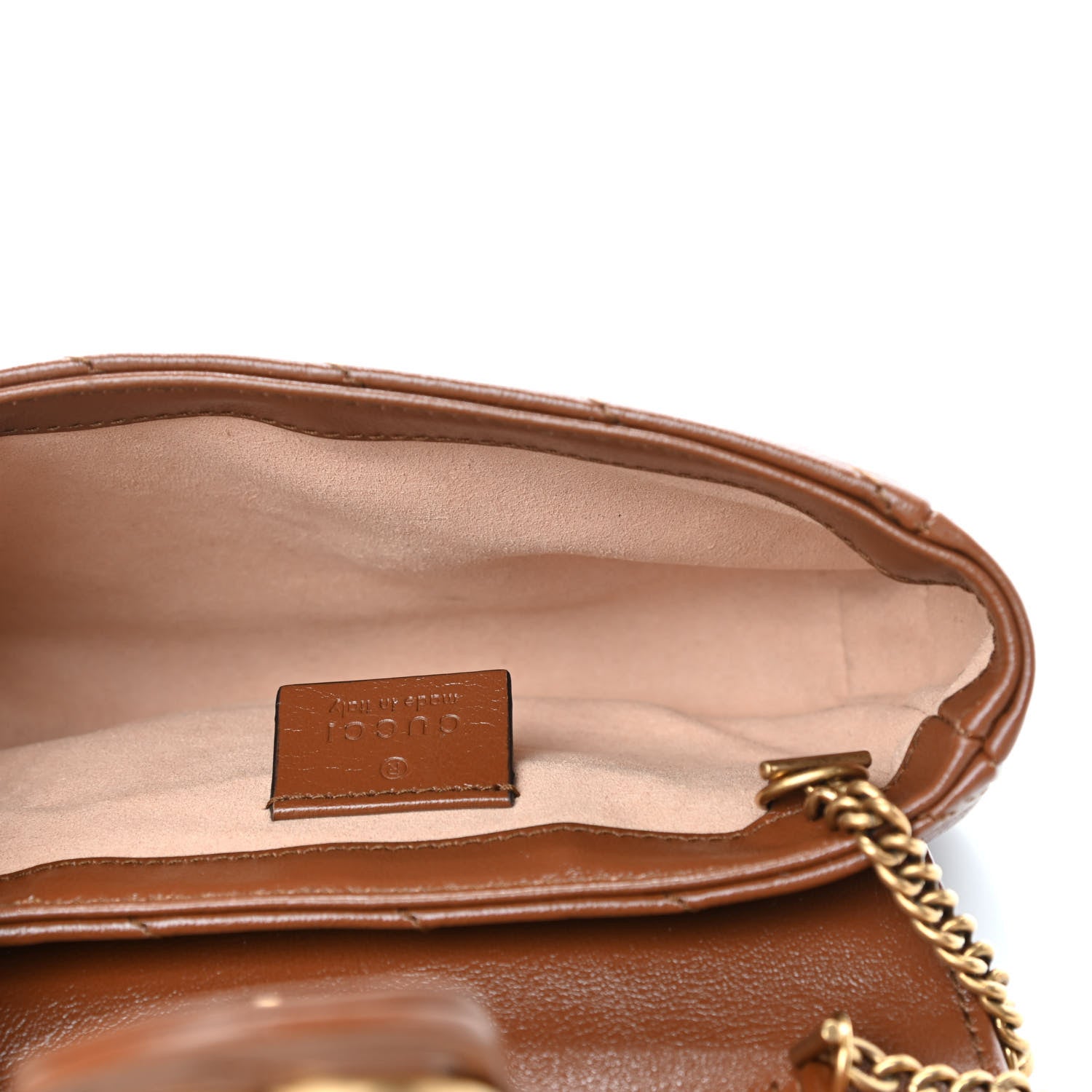 Gucci Azalea Calfskin Matelasse Diagonal Super Mini GG Marmont Shoulder Bag Cuir 4 of 4