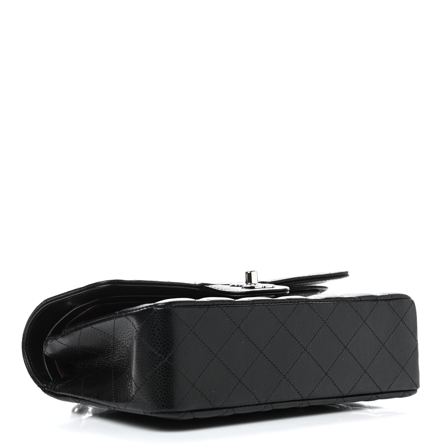 Caviar Quilted Small Double Flap Black