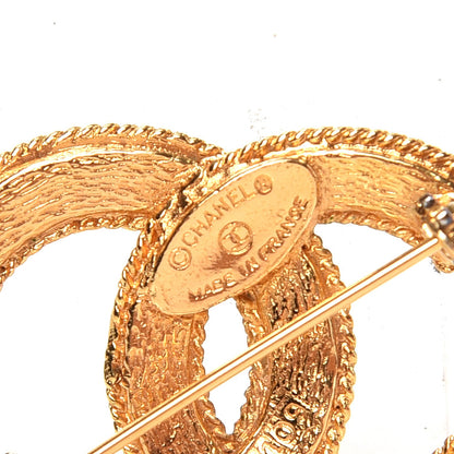 Chanel CC Small Brooch Gold 3 of 4