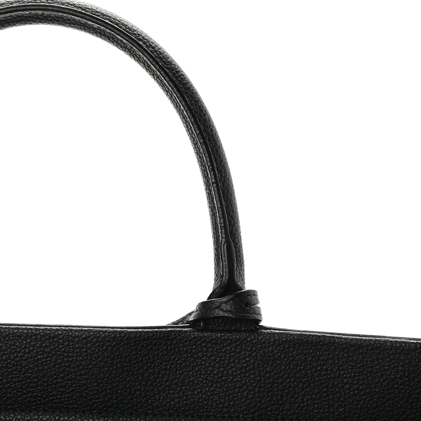 Grained Calfskin Medium Cabas Rive Gauche Black