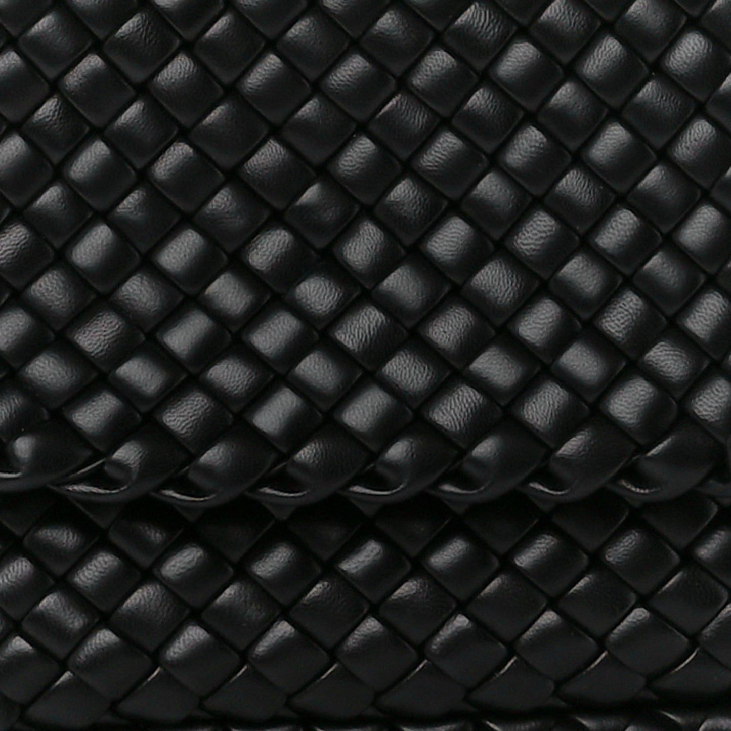 Nappa Intrecciato Small Cobble Shoulder Bag Black
