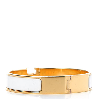 Hermes Enamel Narrow Clic Clac H Bracelet PM White 3 of 5