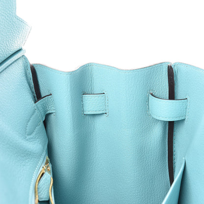 Hermes Togo Birkin 35 Bleu Atoll 12 of 36