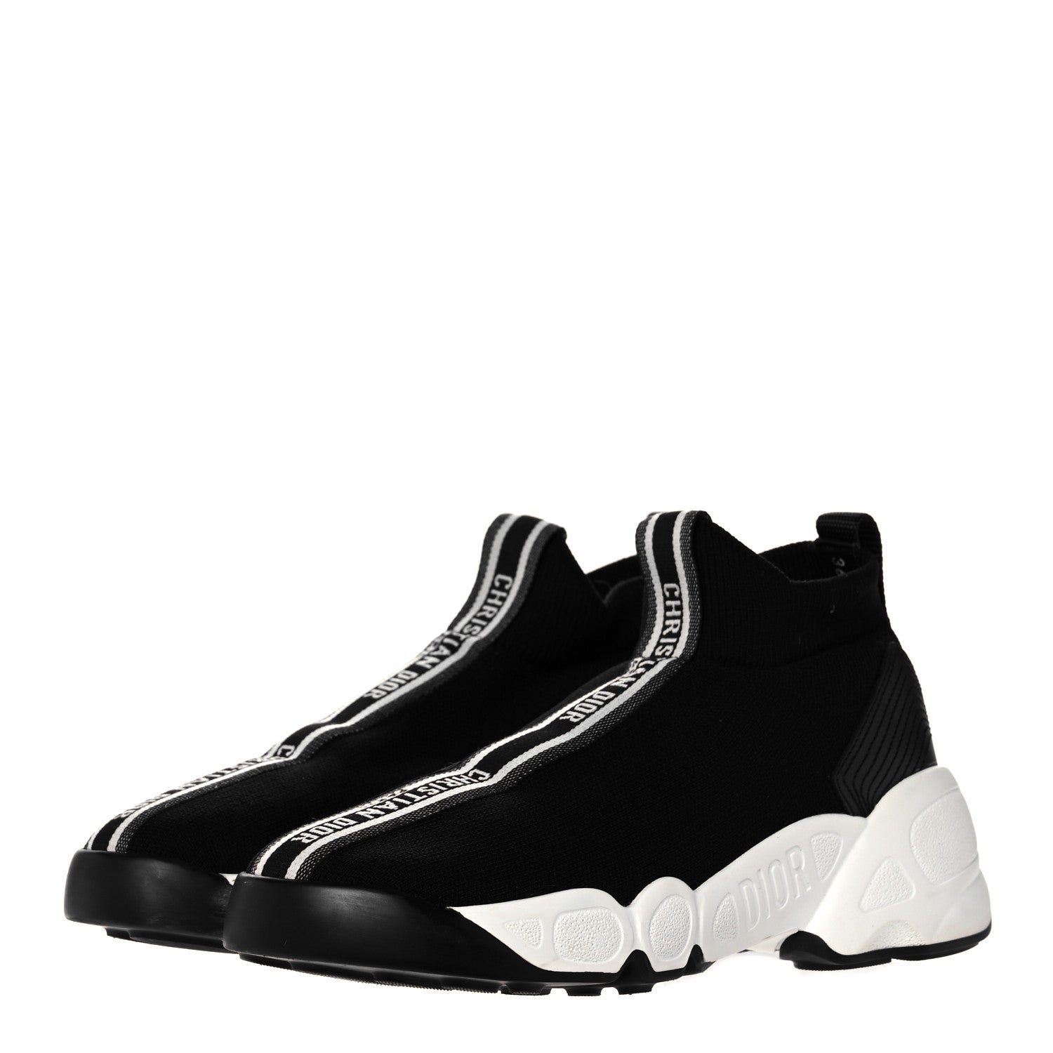 Christian Dior Technical Knit F. Two Point Zero High Top Sneakers 36.5 Black 3 of 11