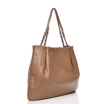 Chanel Caviar CC Timeless Shoulder Bag Dark Beige 3 of 11