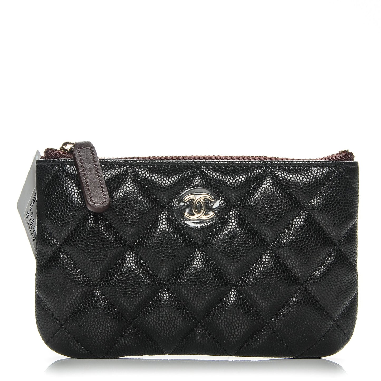 Caviar Quilted Small Cosmetic Case Black