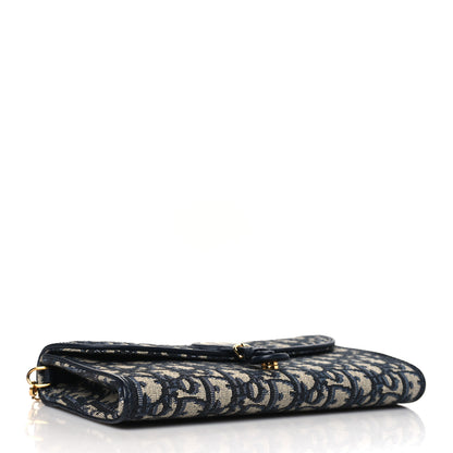 Christian Dior Oblique Bobby East West Pouch With Chain Blue 4 of 10