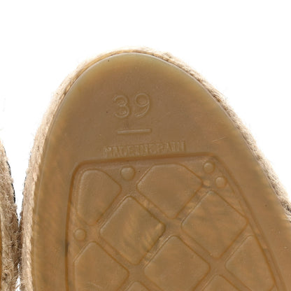 Chanel Lambskin CC Espadrilles 39 Beige Black 8 of 10