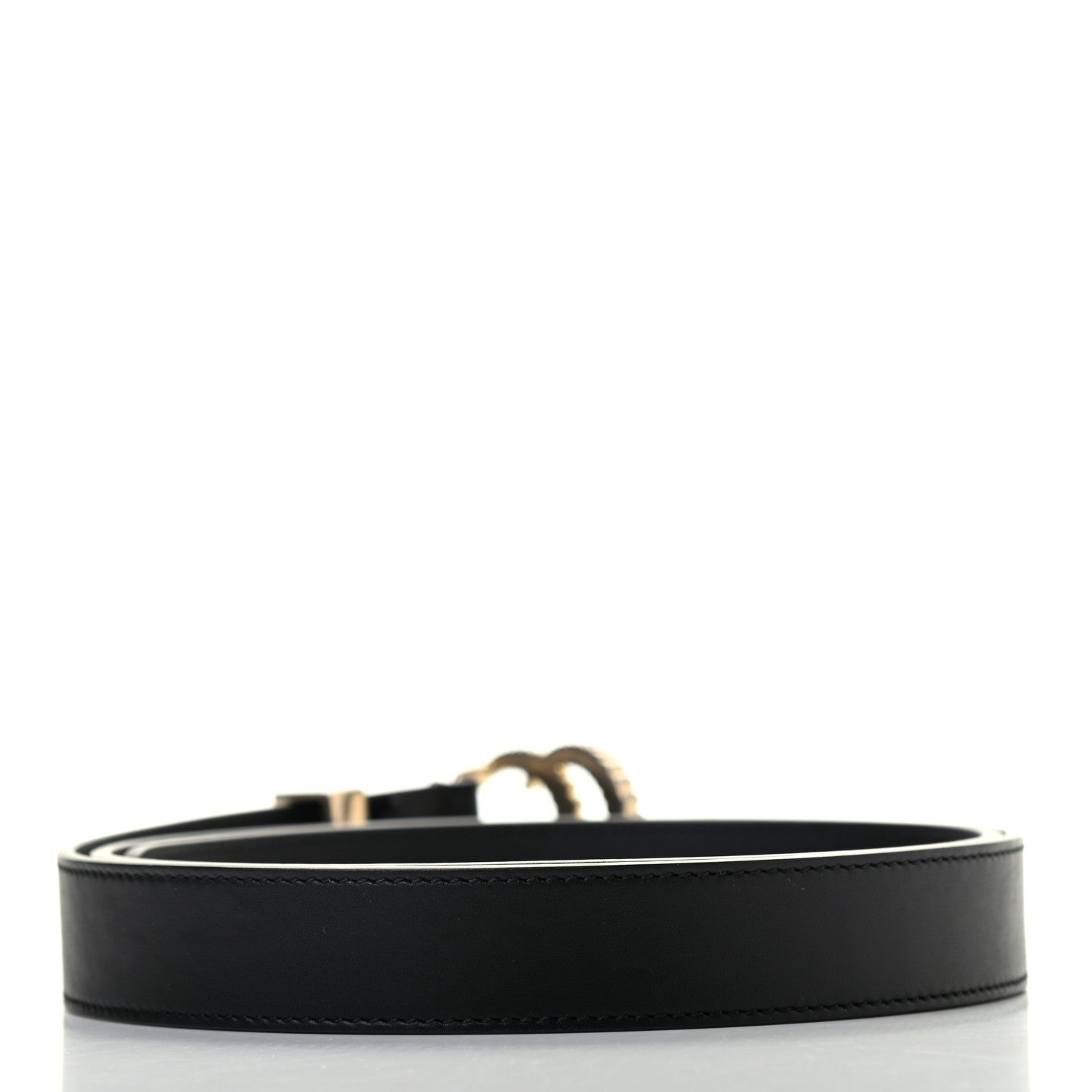 Gucci Moon Calfskin Torchon Double G 25mm Belt 95 38 Black 2 of 5