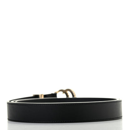 Gucci Moon Calfskin Torchon Double G 25mm Belt 95 38 Black 2 of 5