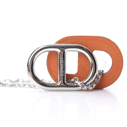 Hermes Swift O'Maillon Pendant Necklace Orange 4 of 6