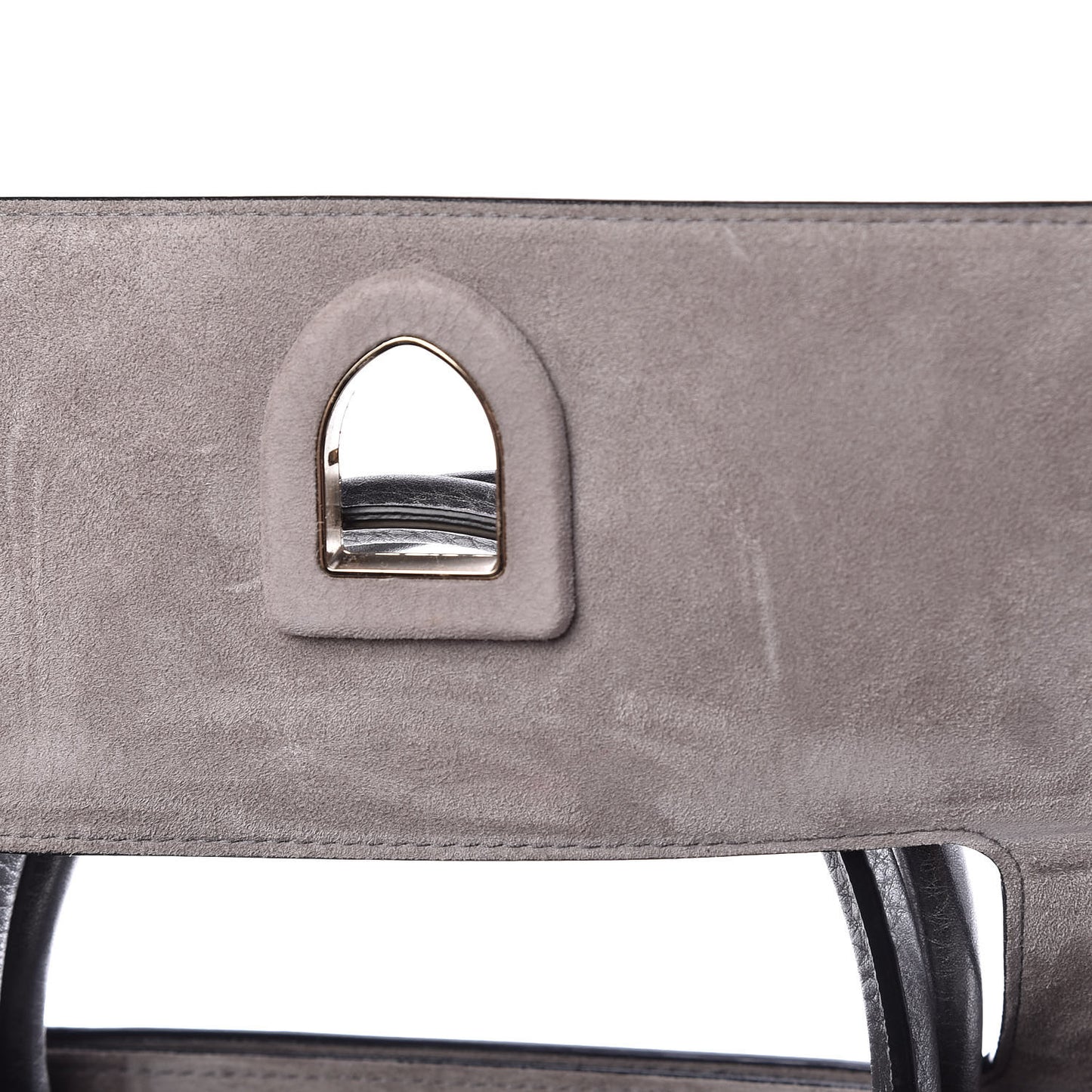 Metallic Grained Calfskin Medium Diorever Flap Silver