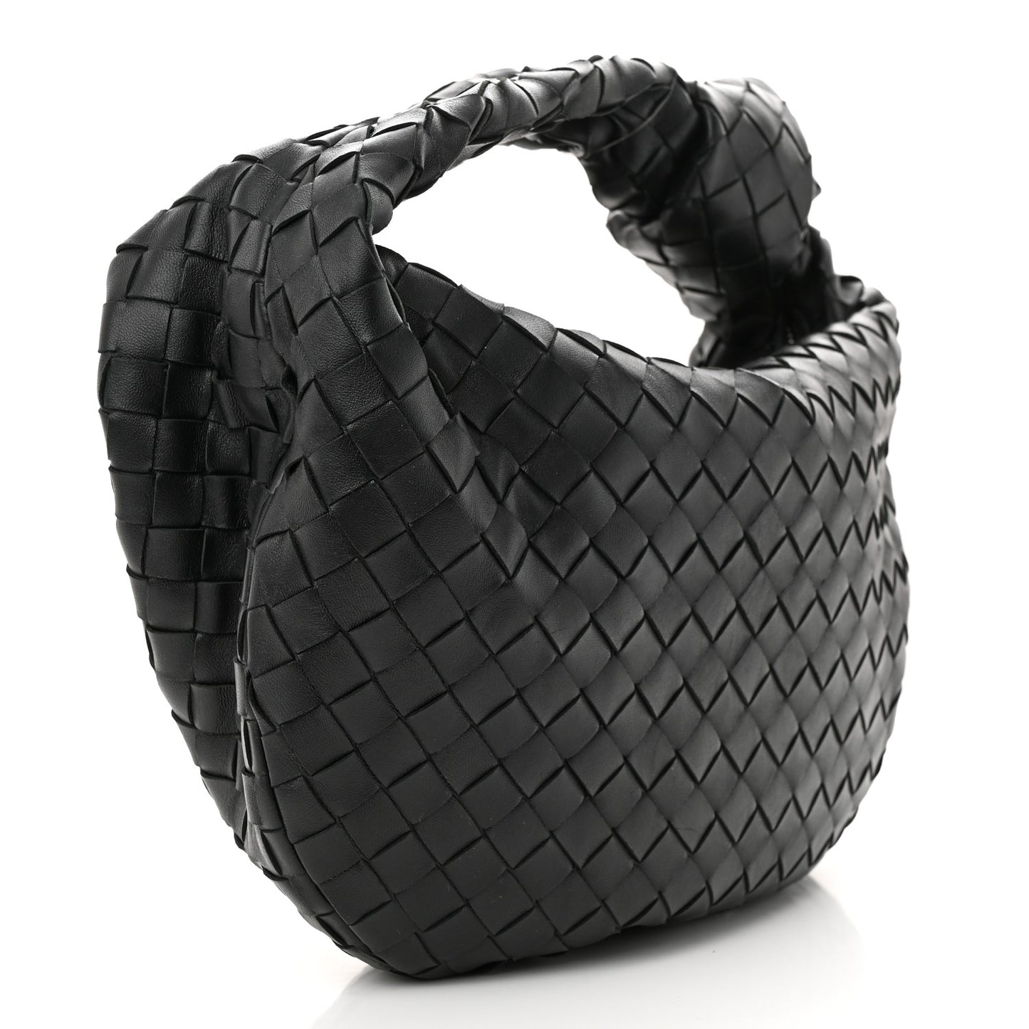 Nappa Intrecciato Teen Jodie Hobo Black