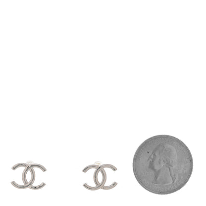 Chanel Metal CC Earrings Silver 2 of 5