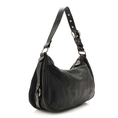Christian Dior Calfskin Medium Gaucho Double Saddle Bag Black 3 of 10