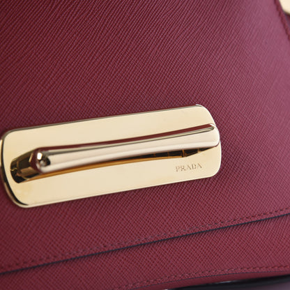 Prada Saffiano Lux Sidonie Shoulder Bag Fuoco 11 of 15