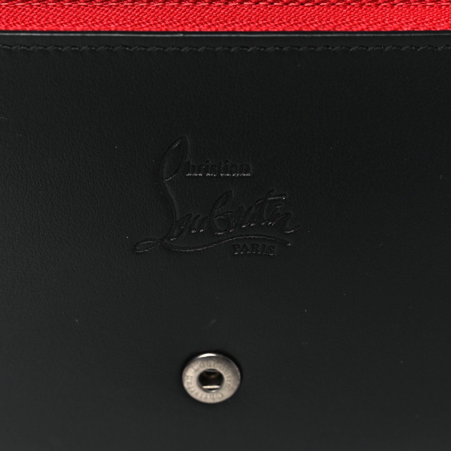 Calfskin Macaron Spiked Flap Wallet Black