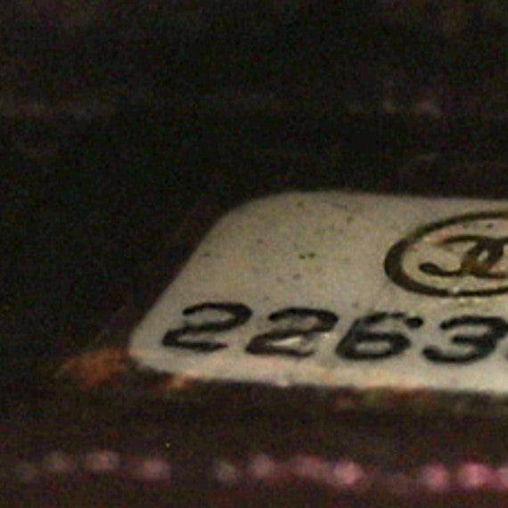 Caviar Quilted Small CC Filigree Vanity Case Beige Black