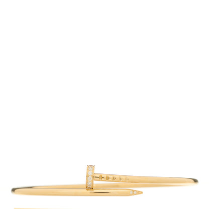 Cartier 18K Yellow Gold Diamond Small Juste Un Clou Bracelet 17 2 of 6