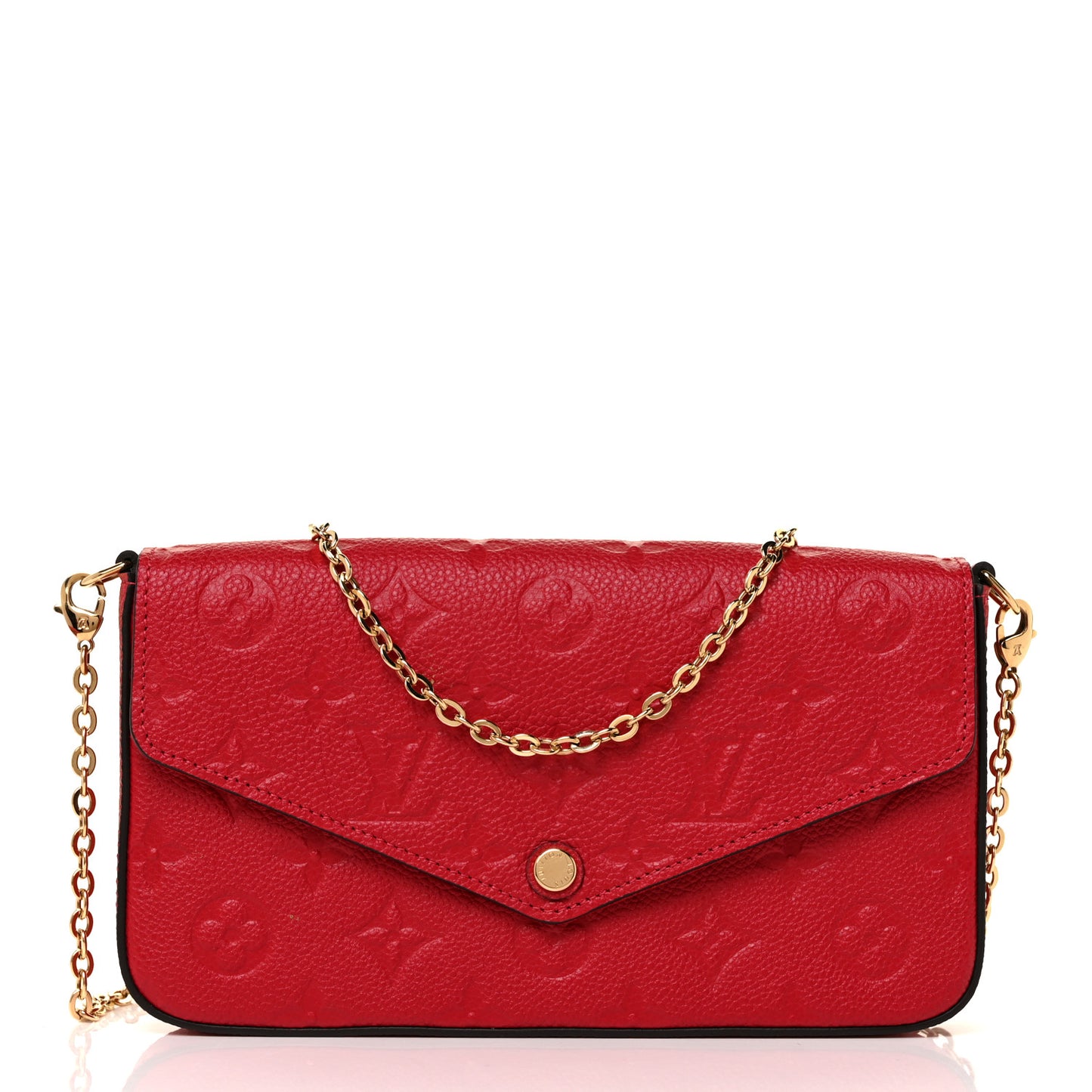 Empreinte Pochette Felicie Chain Wallet Scarlet