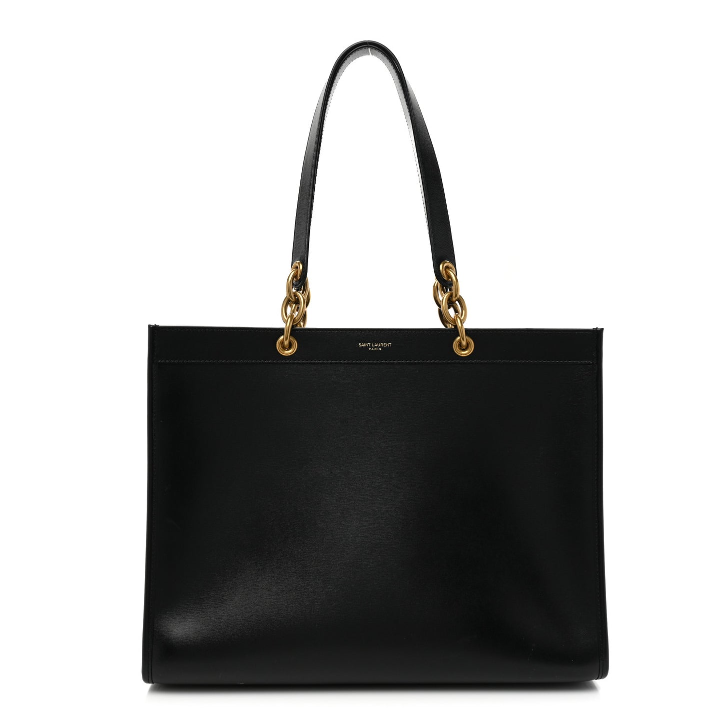 Smooth Calfskin Maillon Cabas Tote Black