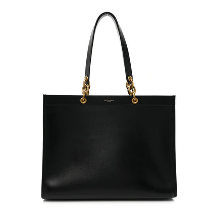 Saint Laurent Smooth Calfskin Maillon Cabas Tote Black 1 of 15