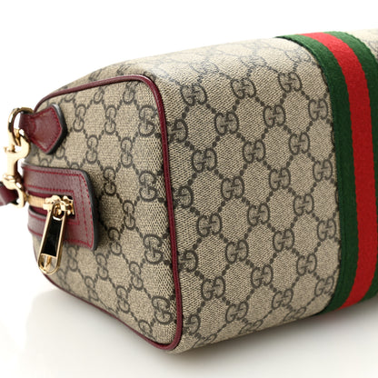 Gucci GG Supreme Monogram Web Medium Ophidia Top Handle Bag Beige Bordeaux 9 of 12