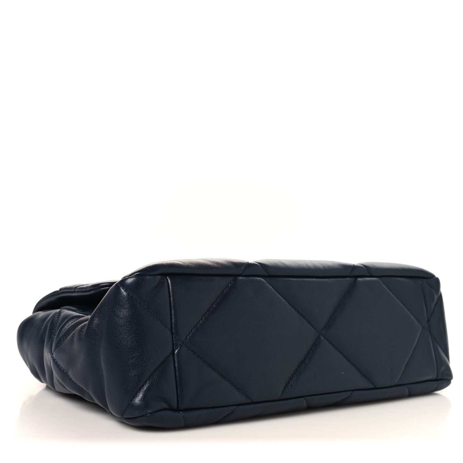 Chanel Lambskin Quilted Large Chanel 19 Flap Navy Blue 4 of 10