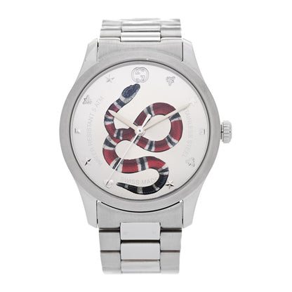 Gucci Stainless Steel 38mm G-Timeless Snake Quartz Watch 1 of 4