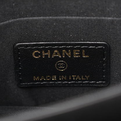 Chanel Lambskin Quilted Mini Camellia Bow Wallet On Chain WOC Black 6 of 12