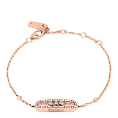 Messika 18K Rose Gold Diamond Pave Baby Move Classic Bracelet 1 of 8