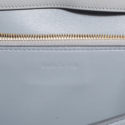 Celine Smooth Calfskin Medium Classic Box Flap Bag Powder Blue 6 of 10