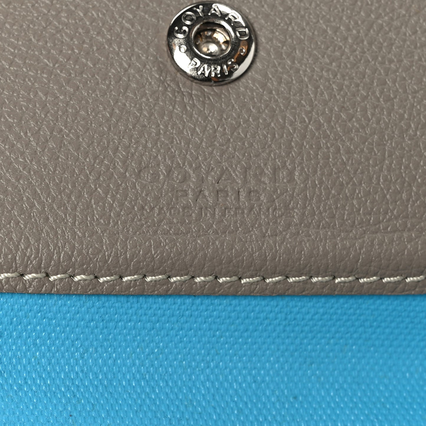 Goyardine Saint Louis Claire Voie PM Grege Turquoise