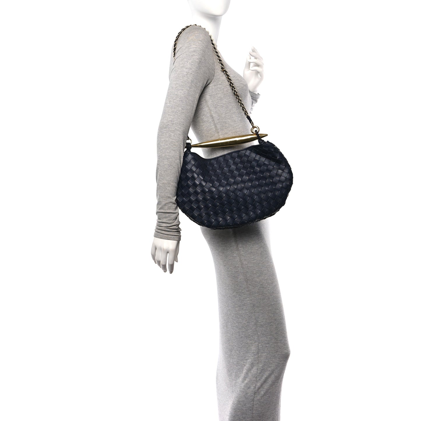 Nappa Intrecciato Sardine With Chain Bag Space