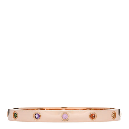 Cartier 18K Pink Gold Sapphire Garnet Amethyst LOVE Bracelet 17 1 of 9