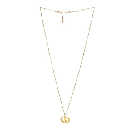 Christian Dior Metal CD Logo Pendant Necklace Gold 3 of 4