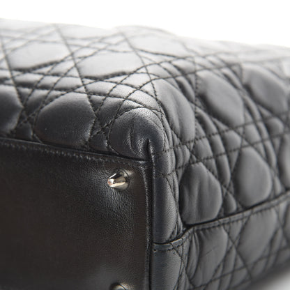 Christian Dior Lambskin Cannage Large Lady Dior Shopper Tote Black 11 of 15