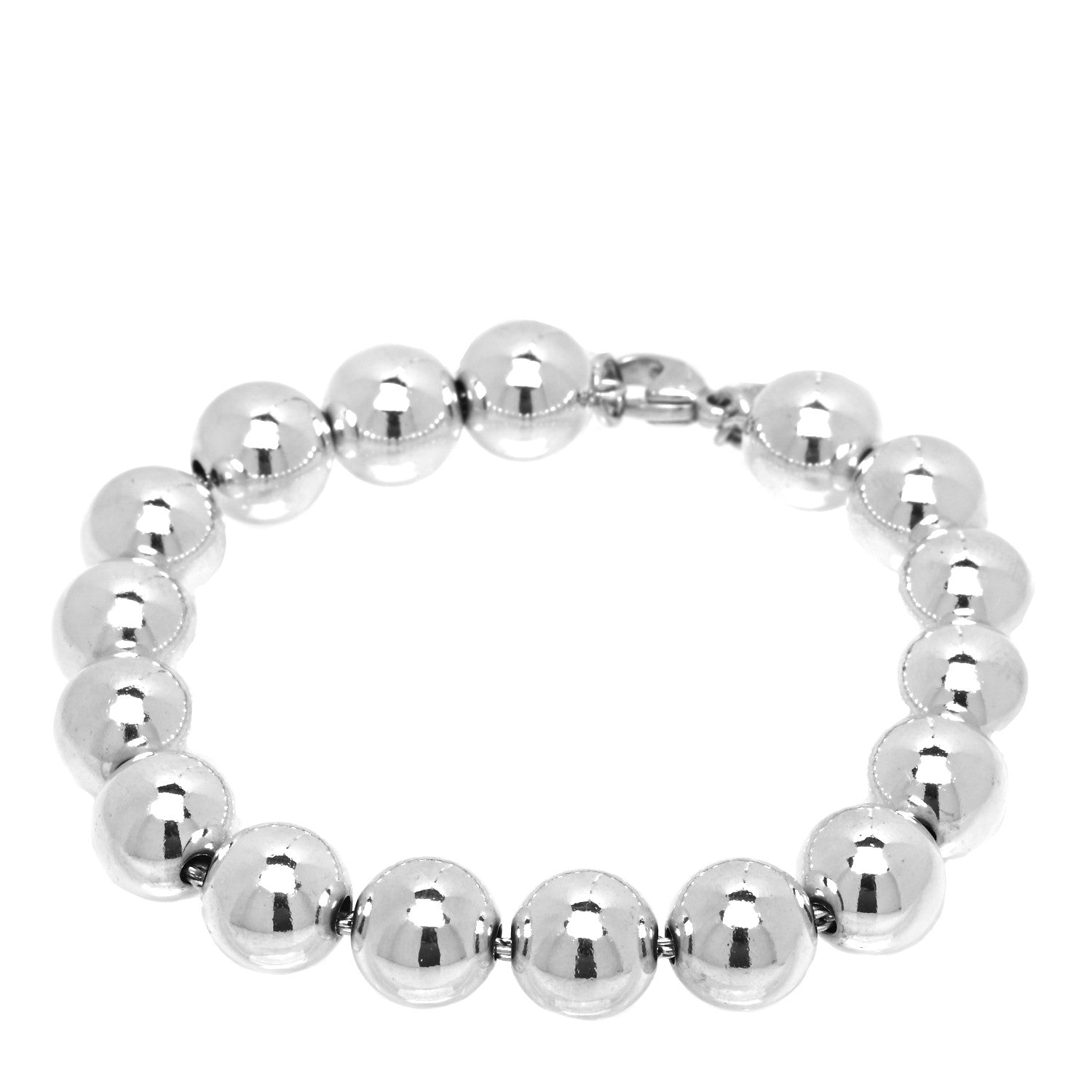 Tiffany Sterling Silver 10mm HardWear Ball Bracelet 1 of 4