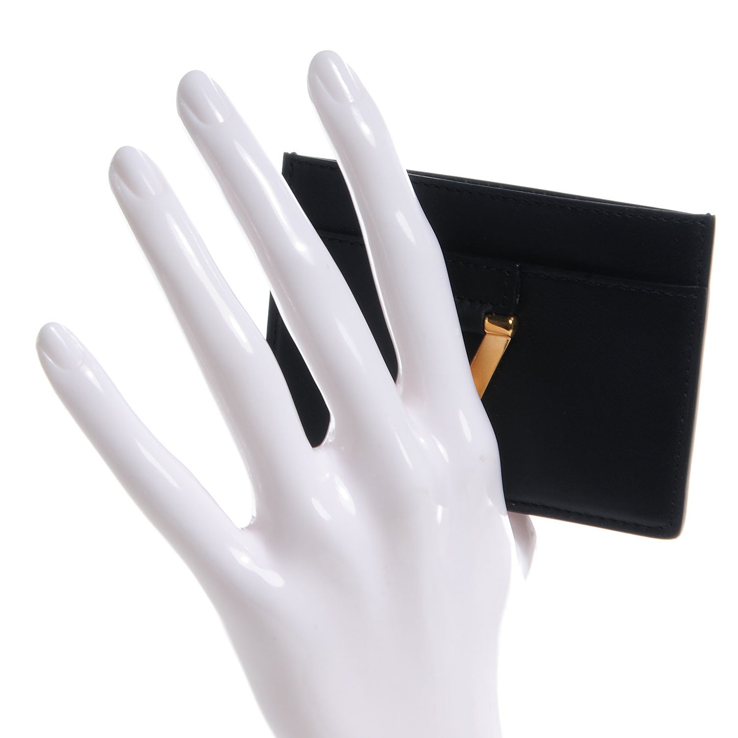 Calfskin Classic Y Card Case Black