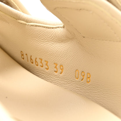 Gucci Calfskin Double G Crystal Womens Isla Dad Sandals 39 Ivory 9 of 9