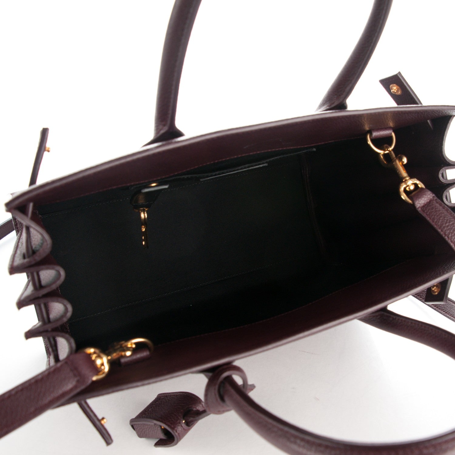 Saint Laurent Grained Calfskin Baby Sac De Jour Bordeaux 5 of 7